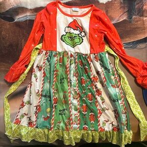 Boutique Dr Seuss Grinch Christmas Twirl Dress